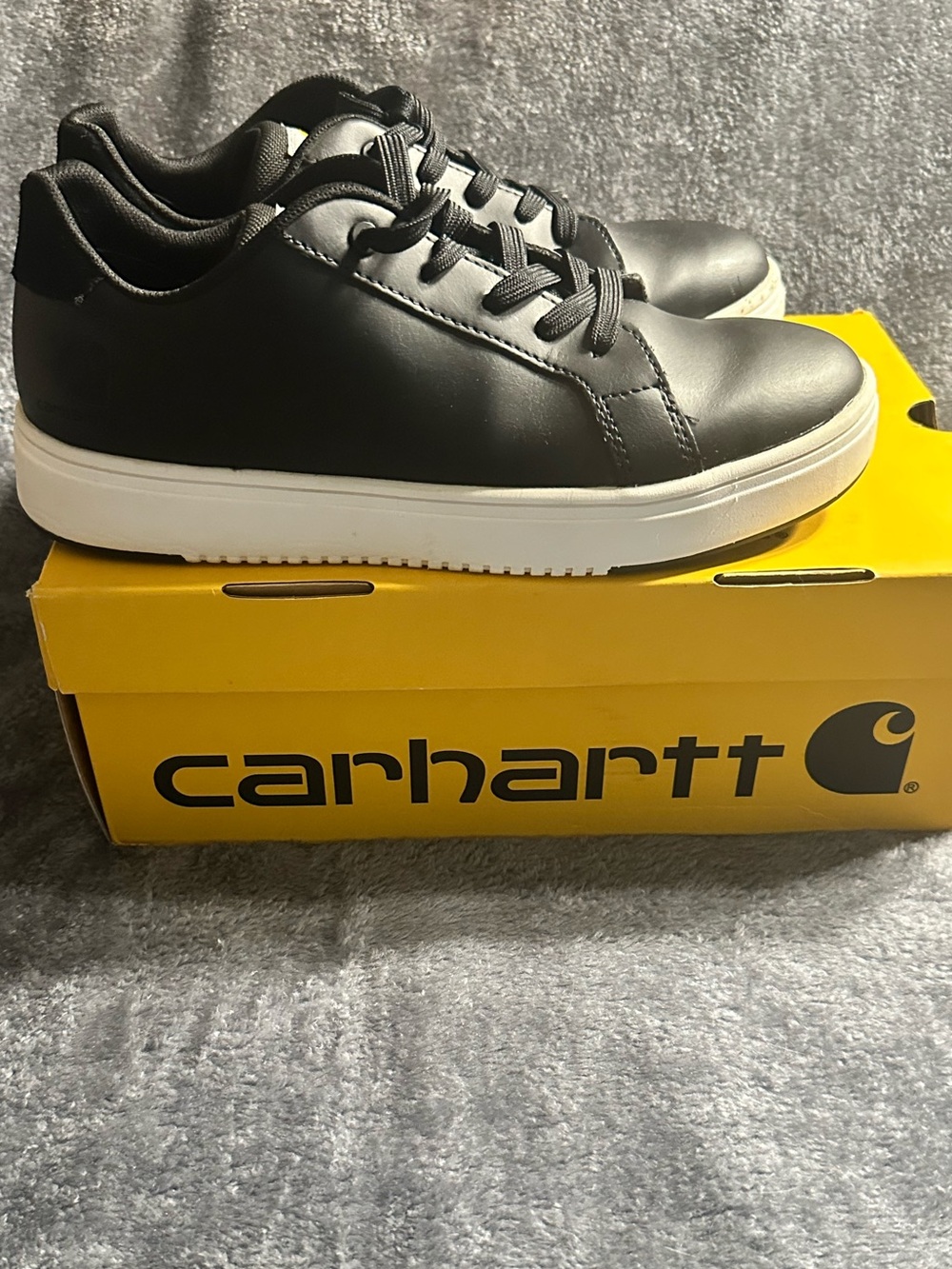 Carhartt Detroit Leather Sneaker FC2131-M Black White Men's 8 Workwear